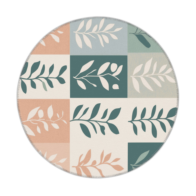 Verdant Canvas Indoor And Outdoor Area Rug, Round 5'