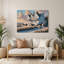 Art mural gris classique Coastal Beach House-243521032