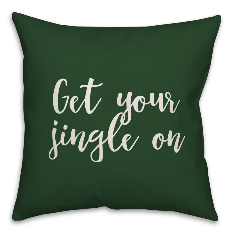  Obtenez votre coussin décoratif Jingle on, Vert foncé, Housse de coussin