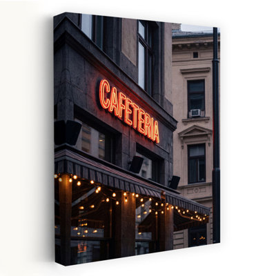 «Cafeteria Neon», impression d'art classique rétro vintage
