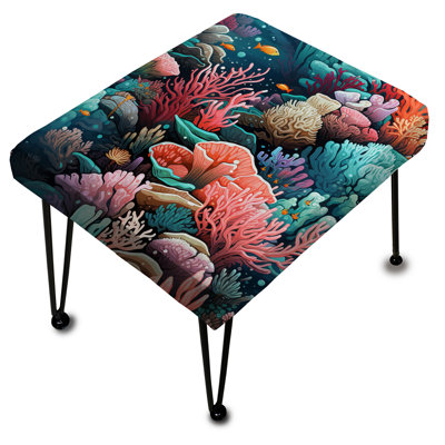 Coral Reef - motif tropical - repose-pieds rectangulaire tropical