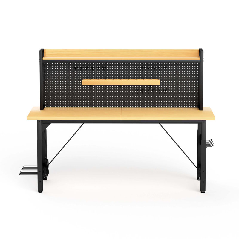 71''Adjustable Workbench With Pegboard