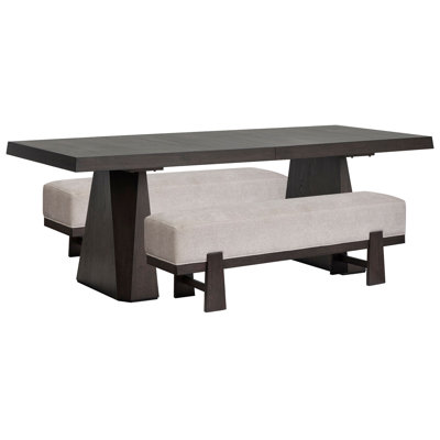 Trestle Dining Table With 2 Benches