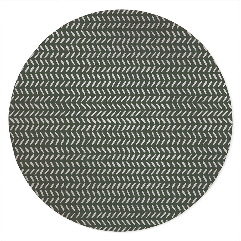 Dream Splat Non-Slip Outdoor Rug, Round 5'