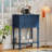 Narrow Console Table, Slim Sofa Table With Three Storage Drawers And Bottom Shelf For Compact Spaces-1225352263