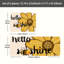 Ensemble de 2 tapis de cuisine tournesol et abeille Hello Shine, antidérapant