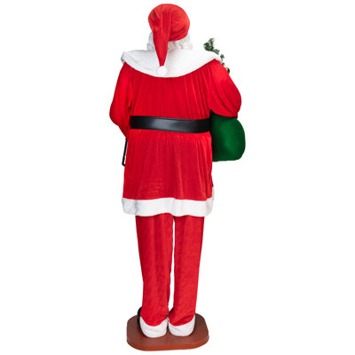 Animated And Musical Commercial Size Dancing Santa Christmas Figure - 6'