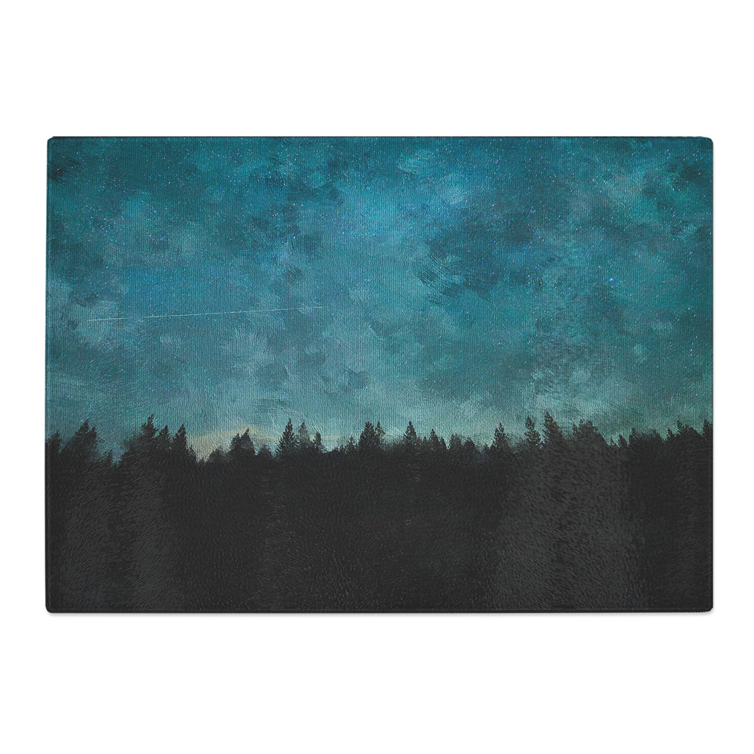 Tempered Glass Above the Forest Painting Chopping Board