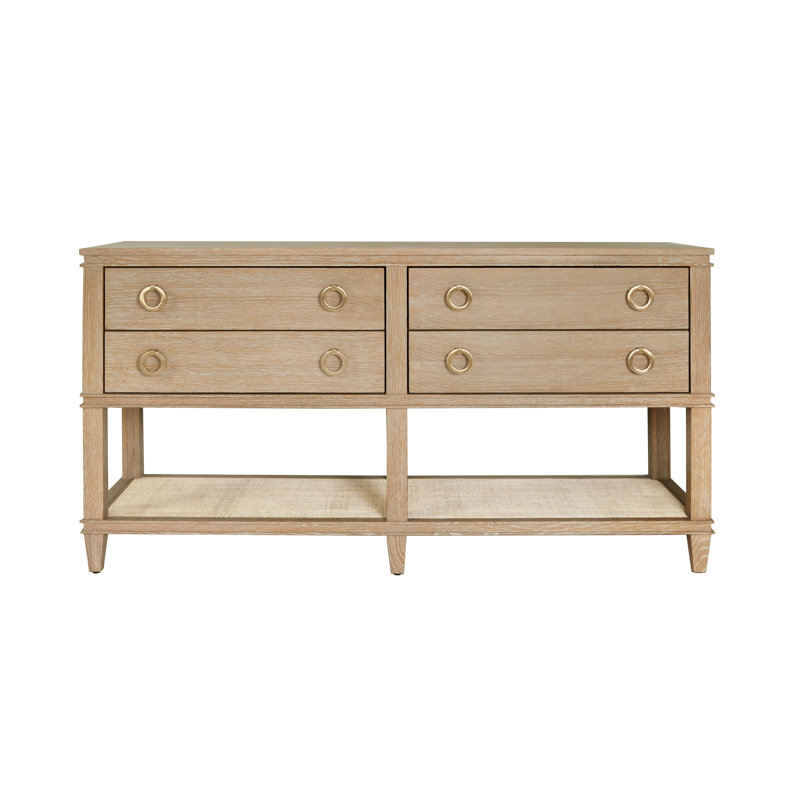 Richmond 60'' Solid Wood Console Table, Cerused Oak