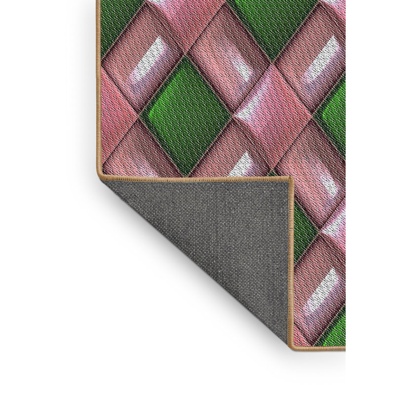 Geometric Indoor Rug, Rectangle 5' x 7'