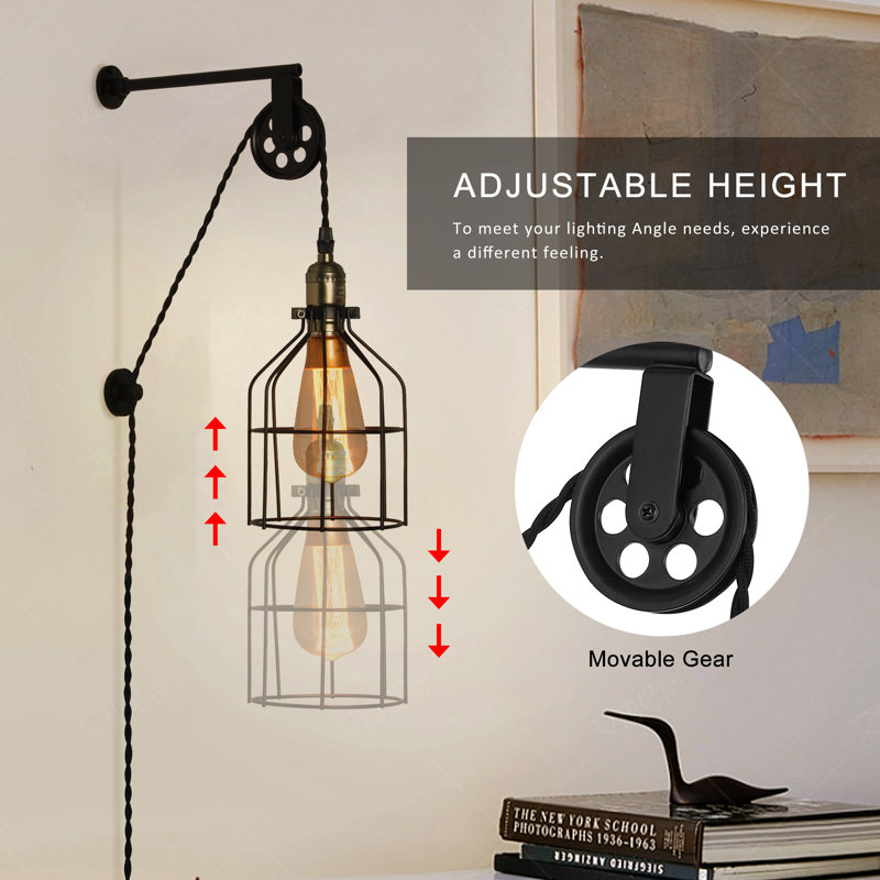 Kathyria Plug-in Armed Sconce