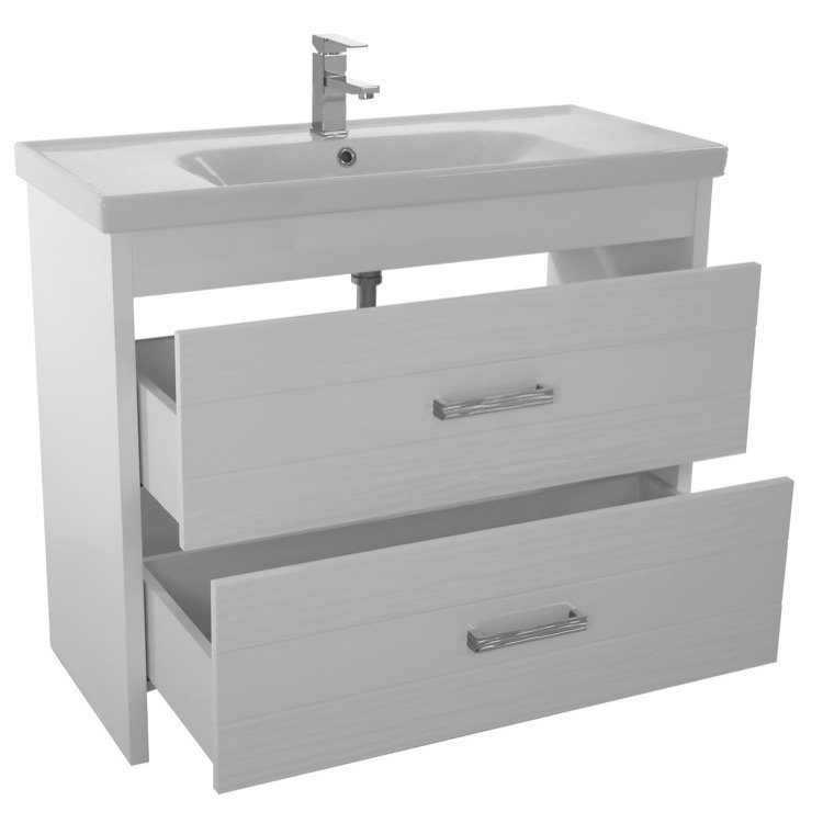 Lightner 39'' Single Bathroom Vanity with Manufactured Wood Top