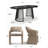 6 - Person Dining Table Sets With Extendable Table & 6 Upholstered Fabric Chairs-1684913526
