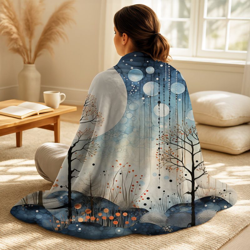 Ensemble de couverture et d'oreiller douillets Zen Art, Blanket only (1 piece)
