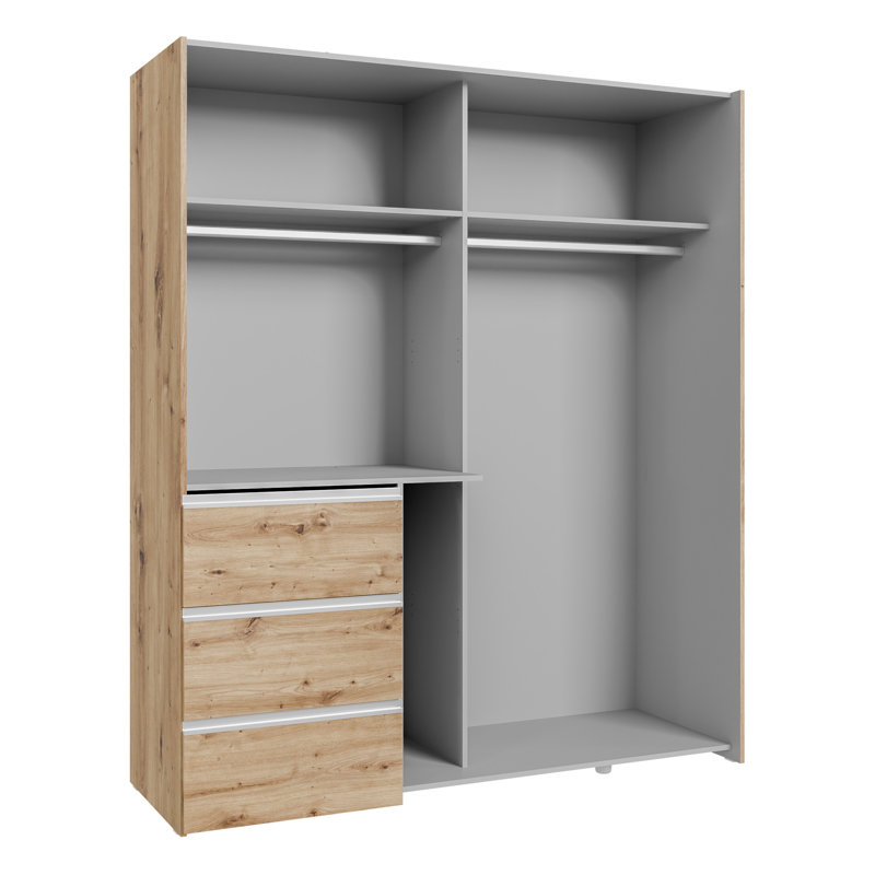 Kavalli 2 Sliding Wardrobe, Artisan Oak