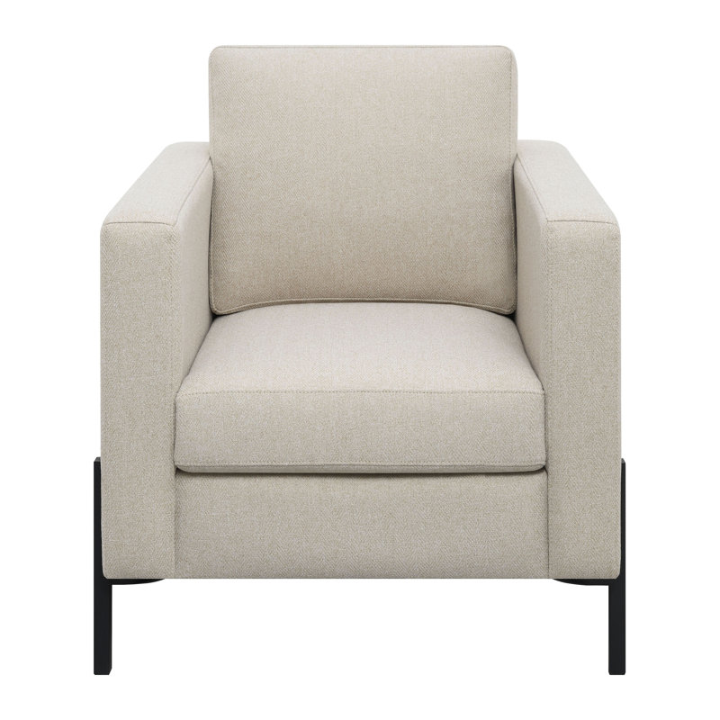 Fauteuil haut 33,5 po Highcliffe, 100 % polyester avoine