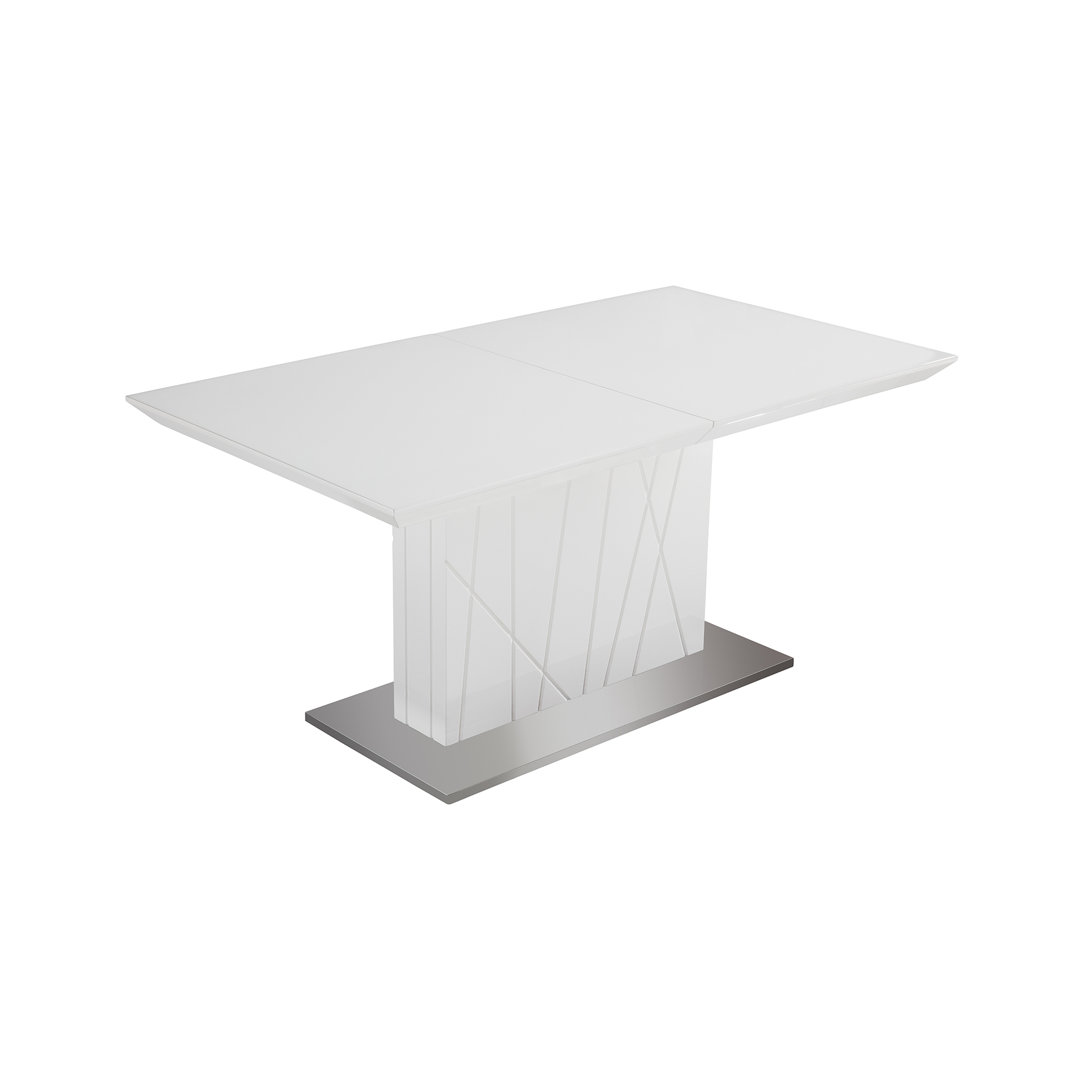 Extendable Metal Base Dining Table Orren Ellis