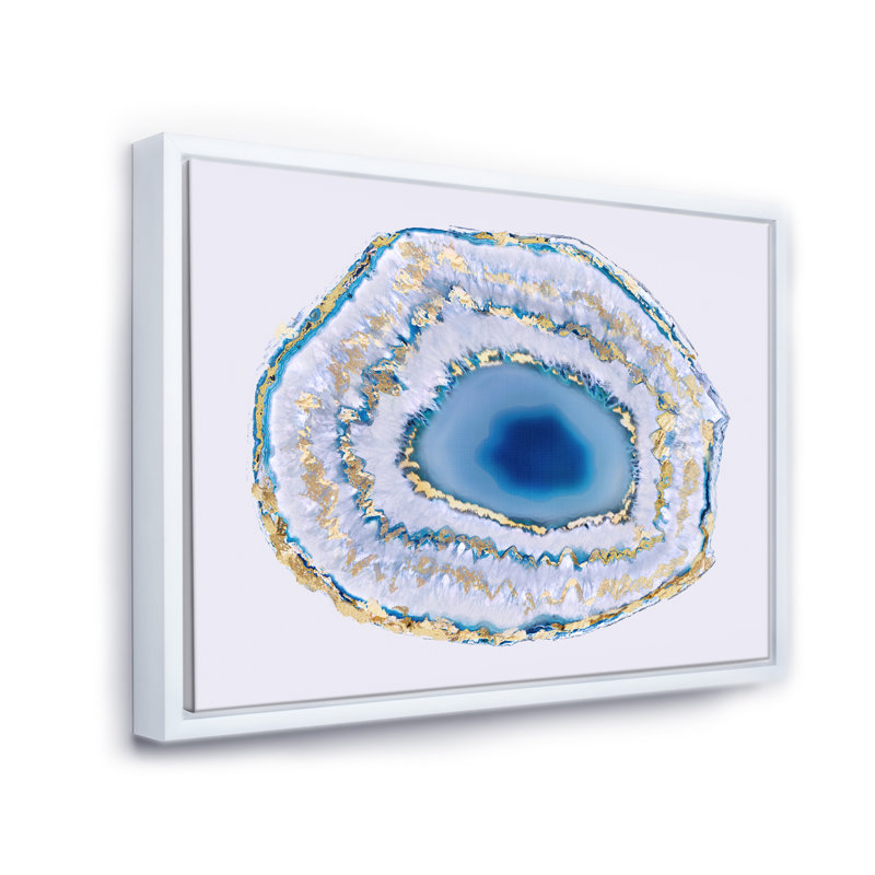 « agate », reproduction sur toile, H 36 po x l 46 po x P 1,5 po, Toile encadrée flottée blanche