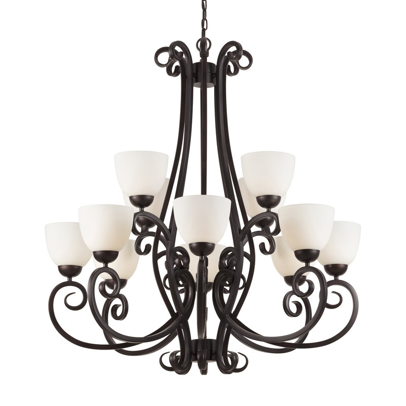 Heneman 12 - Light Dimmable Tiered Chandelier