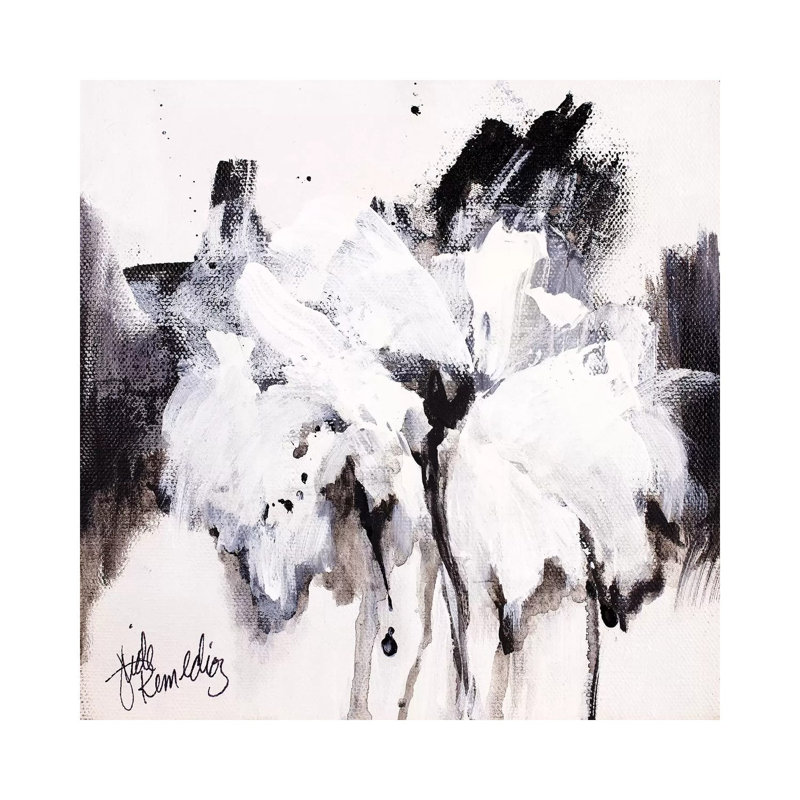 Moon Flower VII by Jude Remedios - Painting on Canvas, 66.04cm H x 66.04cm W x 3.81cm D, Wrapped Canvas