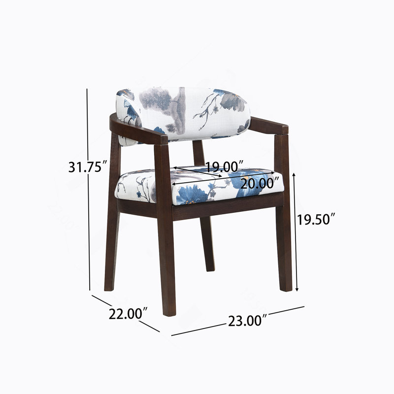 Chaise avec accoudoirs de salle à manger (ensemble de 2)