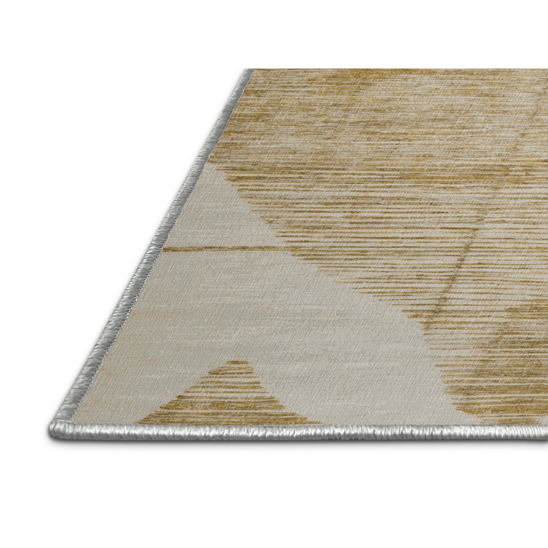 Tapis beige lavable à la machine, Rectangle 3 pi x 5 pi