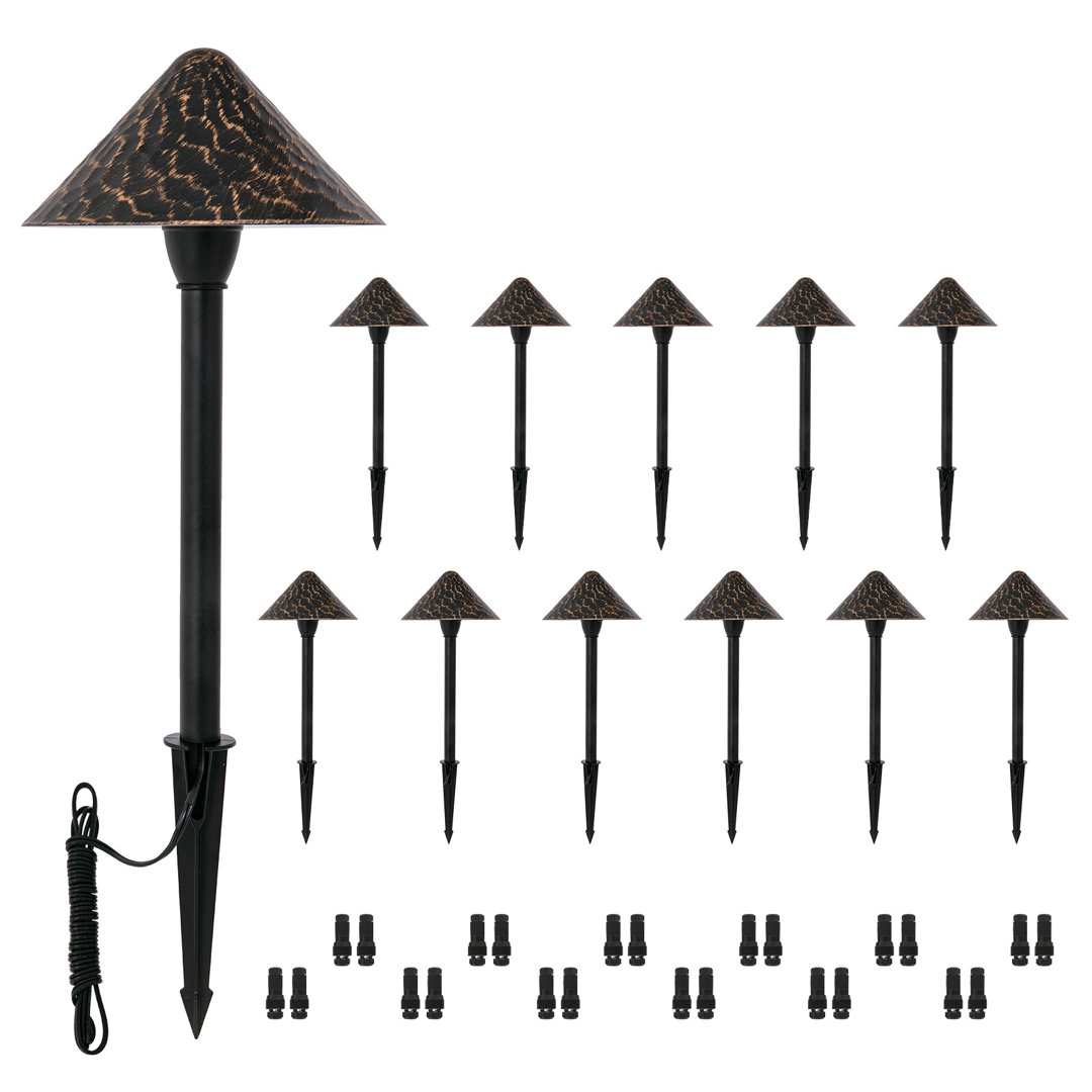 12PK SLow Voltage Pathway Lights - Waterproof LED Landscape Lighting for Yard, Garden, and Outdoor Spaces (Set of 12) MW LIGHTING