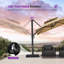 Parasol en porte-à-faux carré 8 'avec base et rotation à 60 degrés-130133129-130133130
