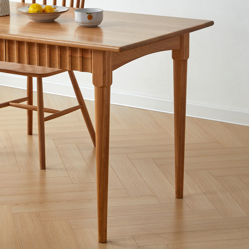 Modern Minimalist Durable Cherry Wood Dining Table, H 29,52 po x L 70,86 po x l 33,46 po
