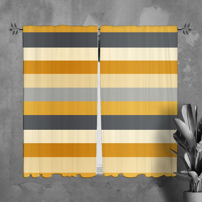 Paire de rideaux obscurcissant en polyester Zedrick, Largeur (20 po) x longueur (61 po)