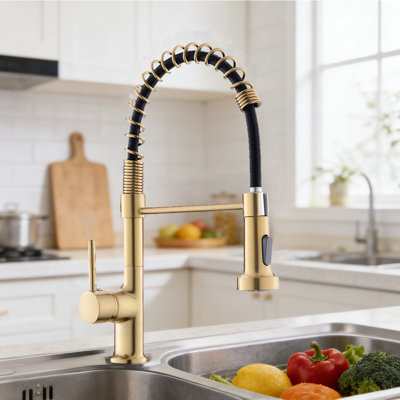 Kitchen Faucet, Single Handle, Pull Down Sprayer, Kitchen Sink Faucet