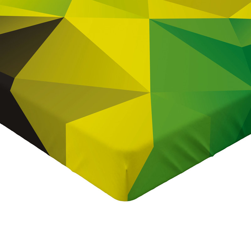 Drap-housse Ambesonne, paquet de 2, Drap-housse grand, Jaune / vert / abstrait brun