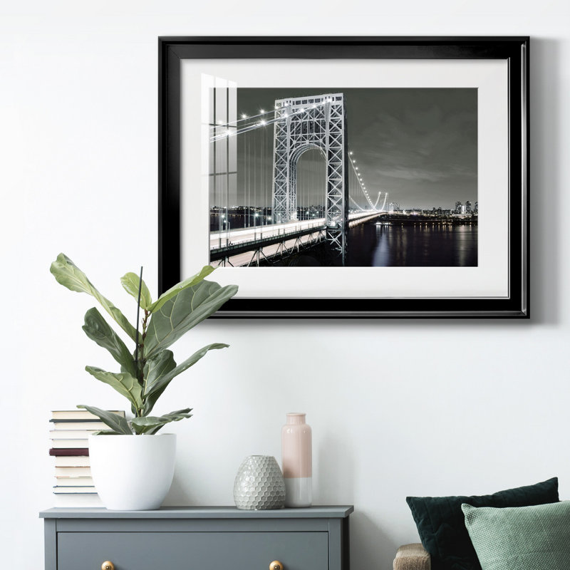 City Lights - Photographie avec cadre photo, H 30,5 po x l 42,5 po x P 1,5 po, Cadre noir