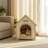 Modern Solid Cedar Dog House With EVA Cushion For Small Pets