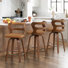 Mundrae Swivel Solid and Manufactured Wood Barstool