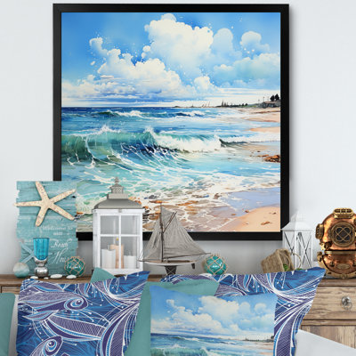 Relaxing Beach Breezes IV - Nautical & Beach Canvas Art Print