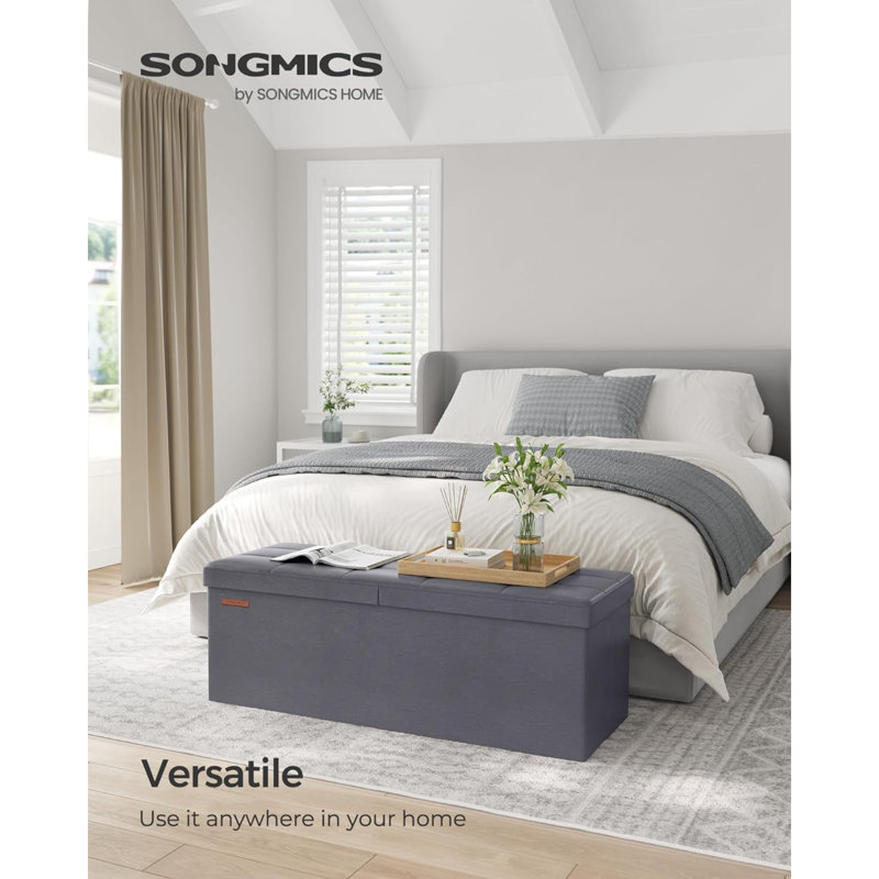 Ensemble banc et chaise avec rangement, Brun