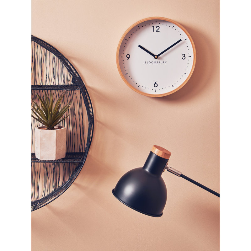 Athol Wood Wall Clock, White