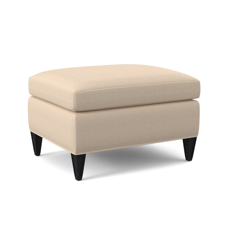 Bristol Upholstered Ottoman, Vintage Ebony, Filigree Ivory