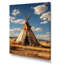 Beige corail, tipi natif, vents qui soufflent, encadré sur toile-1099673596-1099673597
