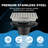 6 Inch Square Shower Floor Drain, Grid Design Anti-Corrosion Detachable Bathroom Drain
