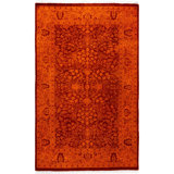Overdyed One-of-a-Kind Rectangle 3'2" X 4'10" Hand Knotted Area Rug