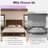Bilal Queen Size Solid Wood Platform Bed Frame with 47.2'' Headboard,Walnut-1111246593-1111246595