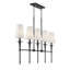 Lustre linéaire Queenswood à 5 lumières, noir mat-1925761922