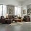 Ensemble de salon en cuir, canapé-lit et repose-pieds Rowen-83611745