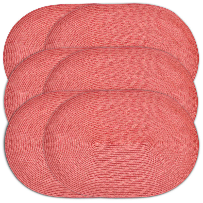 Ensemble de napperons 6 pièces Tigela, Corail