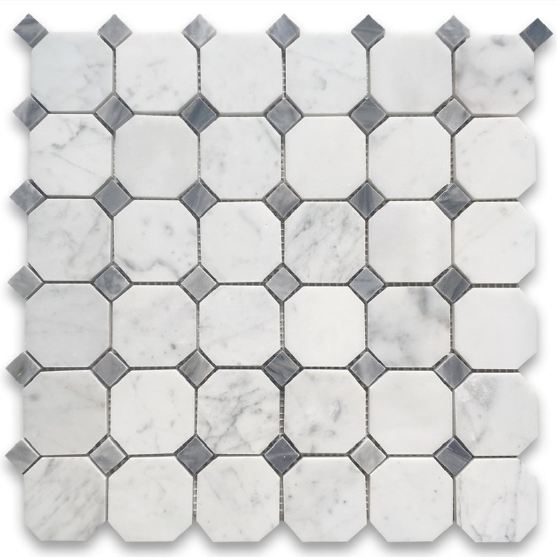Carreau de mosaïque pour mur et plancher en marbre 12 po x 12 po