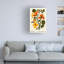 Rouleau de fleurs boliné sur toile-93516922