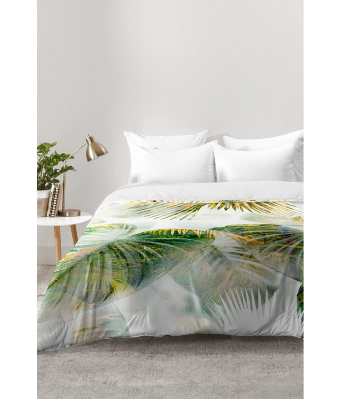 Ensemble d'édredon Tropical Lush, Édredon pour lit simple TG + 1 taie décorative