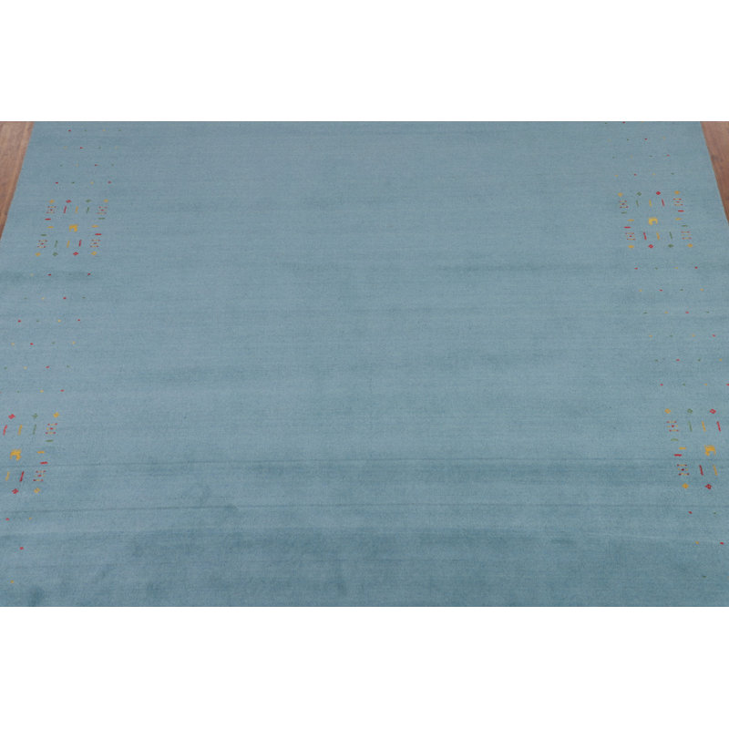 Light Blue Tribal Gabbeh Oriental Area Rug 8x10